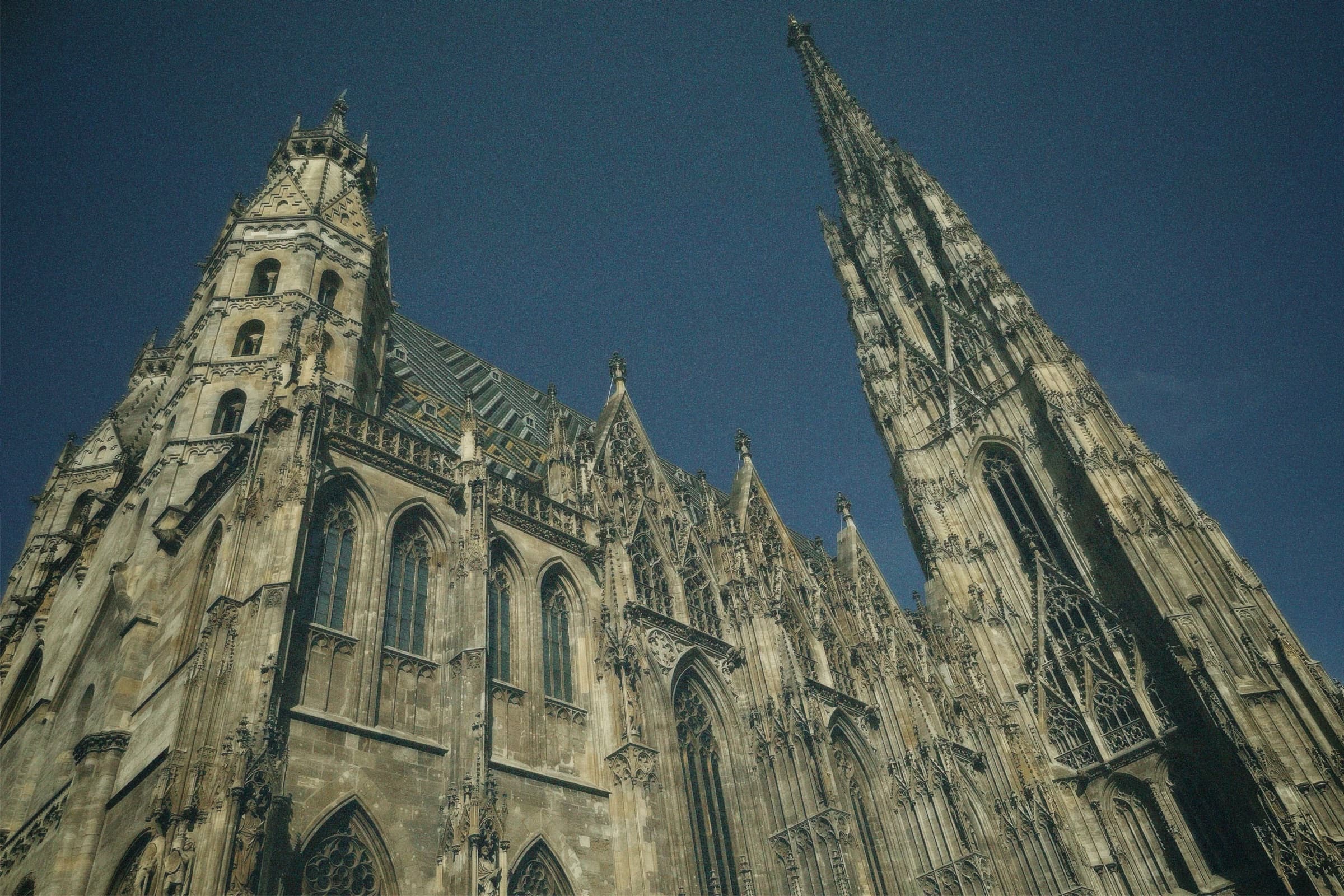 St. Stephen’s Cathedral from below, Vienna