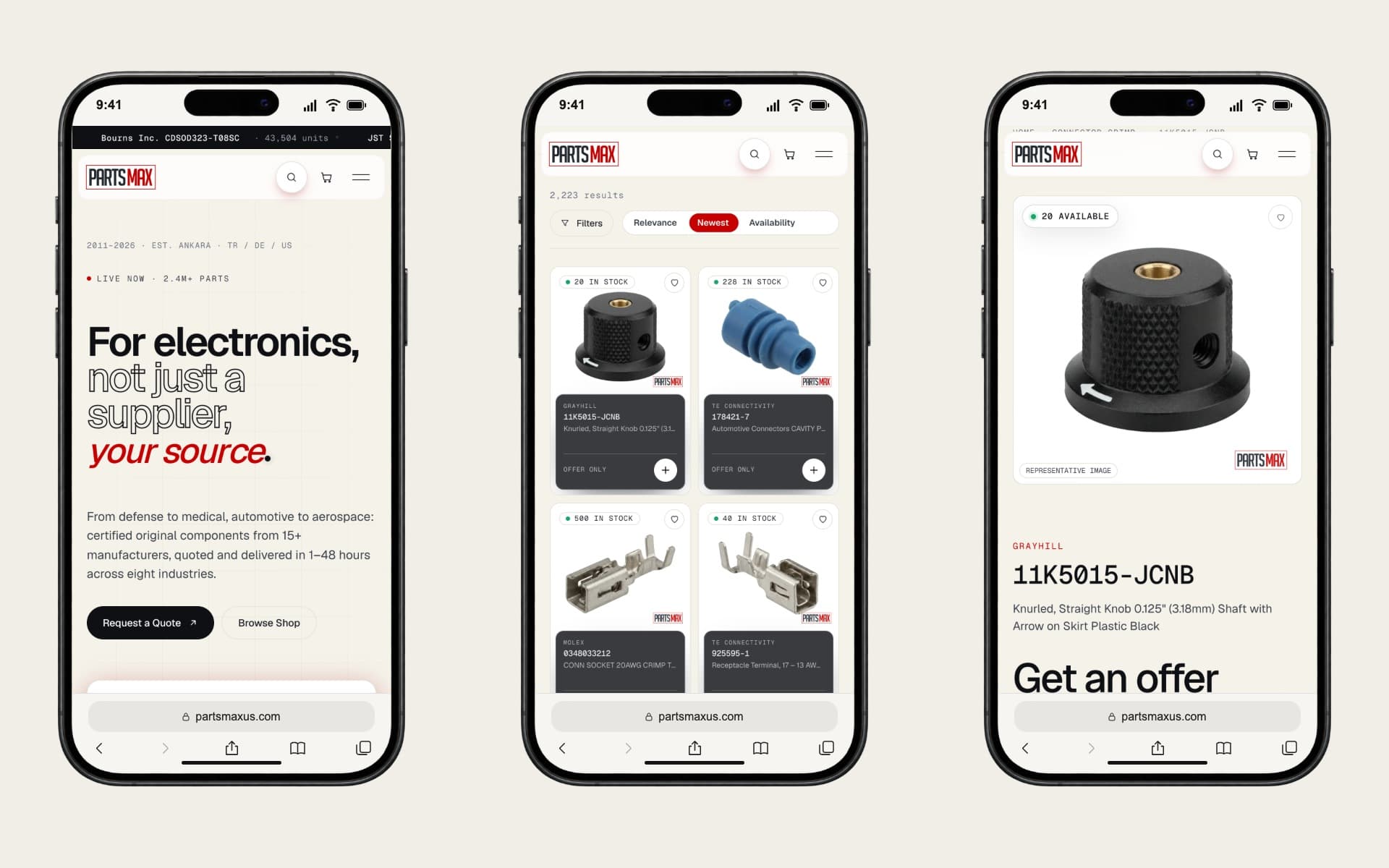 Storefront, catalog and product captures in iPhone 18 Pro Max frames
